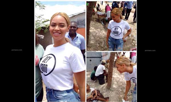Beyonce te an Haiti pou yon misyon imanitè