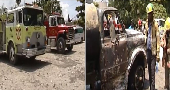 Haïti: Un garage de la PNH incendié par des individus non identifiés