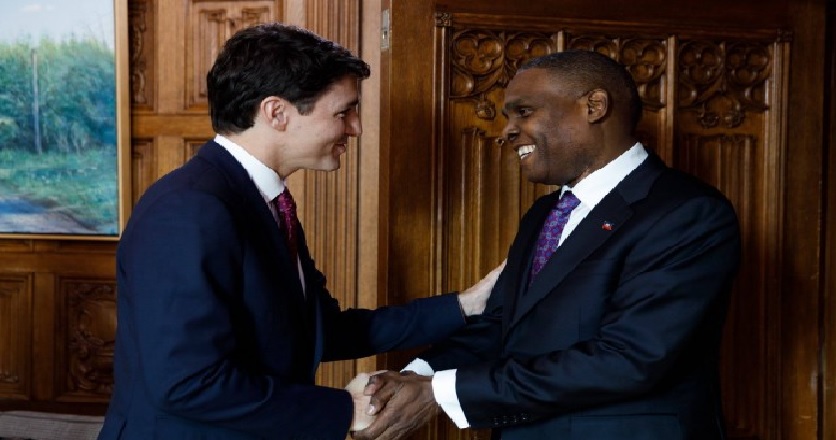 Monde: Le premier ministre Justin Trudeau reçoit son homologue haitien Jean Henry Ceant à Ottawa