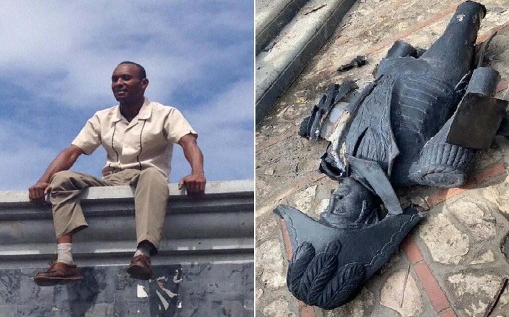 Haïti: Une statue de Jean Jacques Dessalines déboulonnée et brisée