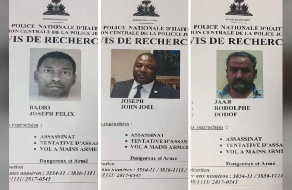 Haïti: Trois individus recherchés dans le cadre d’une enquête sur l’assassinat du président Jovenel Moise