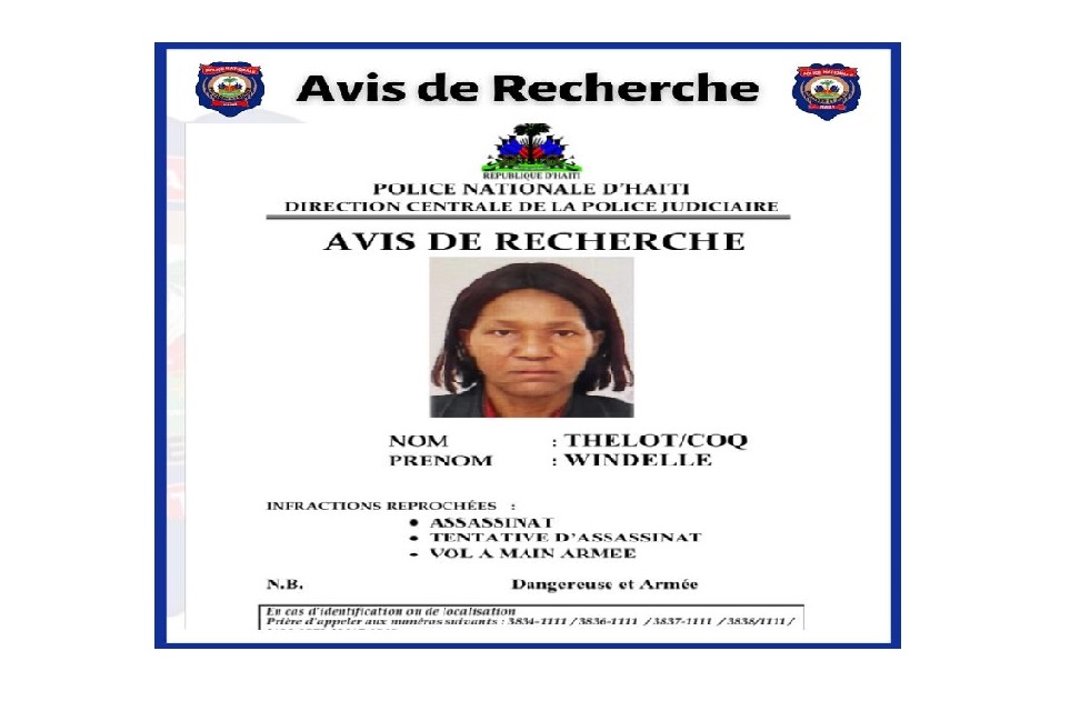 Haïti: La PNH lance un avis de recherche contre la juge Windelle Coq Thélot